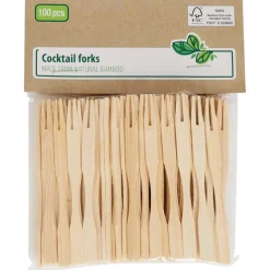 Merk Bamboe Cocktailvorkjes^ Feestartikelen