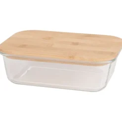 Lock & Lock Excellent Houseware Glazen Vershoudschaal Met Bamboe Deksel^ Bewaren & Meenemen