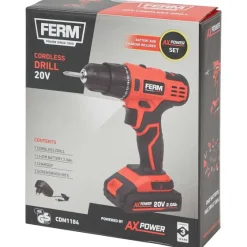 FERM Accuboormachine-Set^ Gereedschap