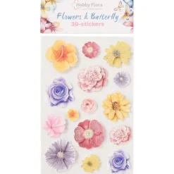 Office Essentials Hobby Flora Vlinder- En Bloemenstickers^ Kaarten