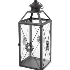 Merk Metalen Lantaarn^ Kaarsenhouders