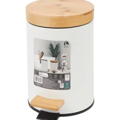 Froyak Pedaalemmer Met Bamboe^ Prullenbakken