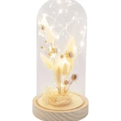 Merk Stolp Met Droogbloemen En Licht^ Woonaccessoires