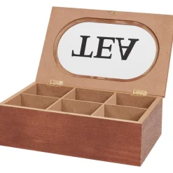 Merk Theebox Met Tekst^ Woonaccessoires